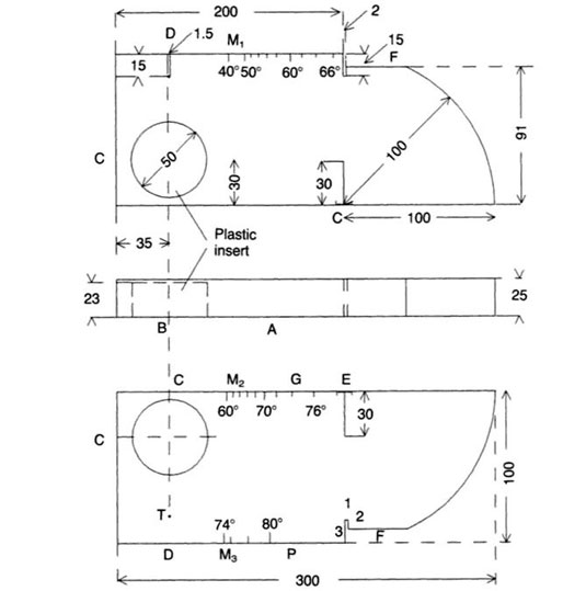 Ultrasonic Flaw Detection Calibration Blocks Metric UT Blocks