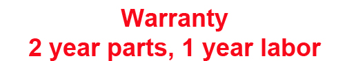 2 year parts warranty card